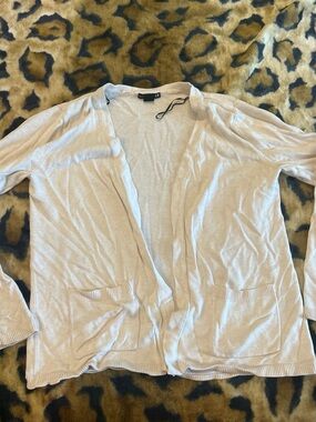 H&M Light Beige Open Front Cardigan